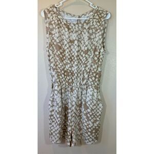 NWOT Bibi Summer Scoop Neck Animal Print Sleeveless Tank Top Short Romper M